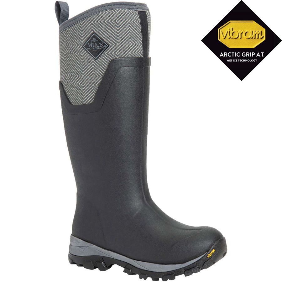 Botas Altas Muck Boots Arctic Ice Altos AGAT Mujer Negros | 79268-HFQD