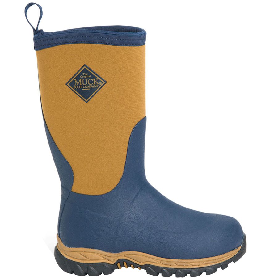 Botas Altas Muck Boots Rugged II Niños Azules | 71482-RNHW