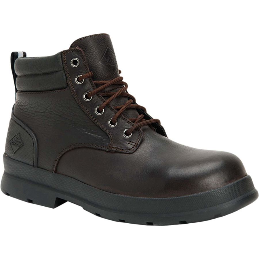 Botas Cuero Muck Boots Chore Farm Cuero Comp Puntera Chelsea Hombre Negros | 19276-TPUG