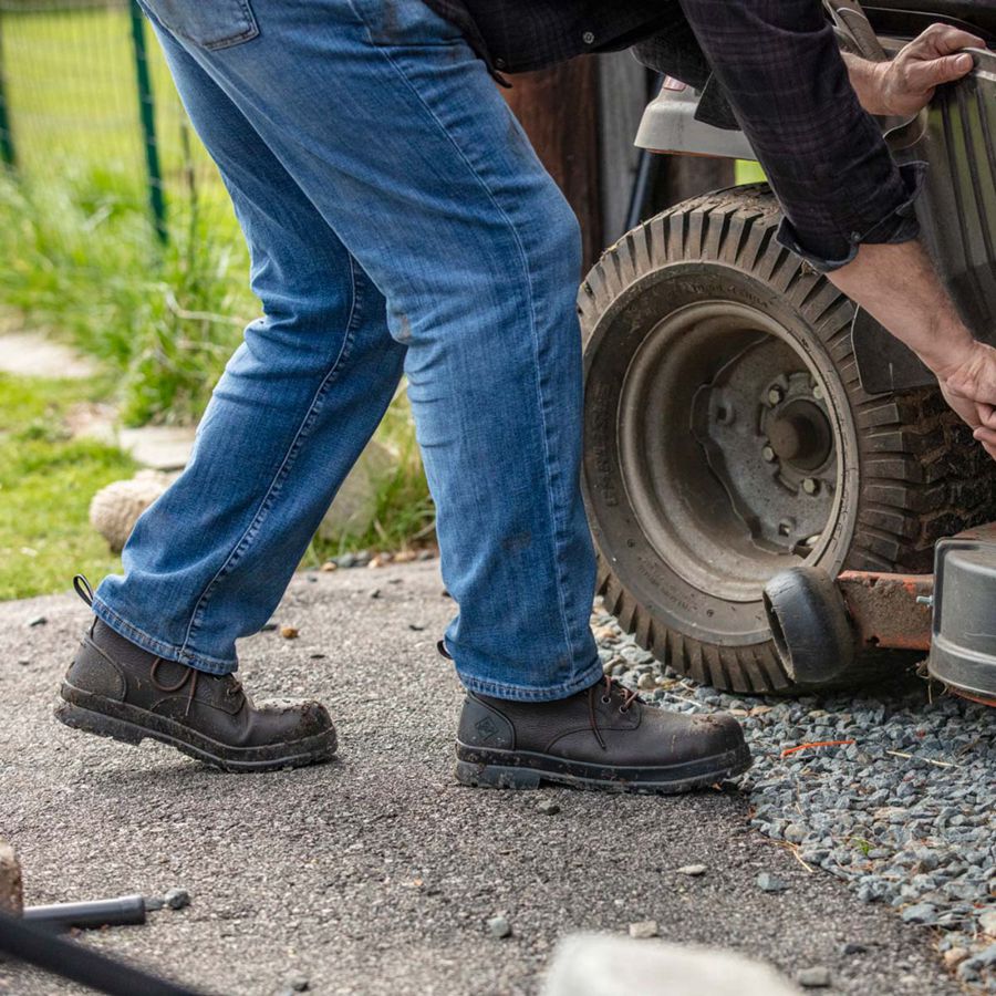 Botas Cuero Muck Boots Chore Farm Cuero Comp Puntera Chelsea Hombre Negros | 19276-TPUG