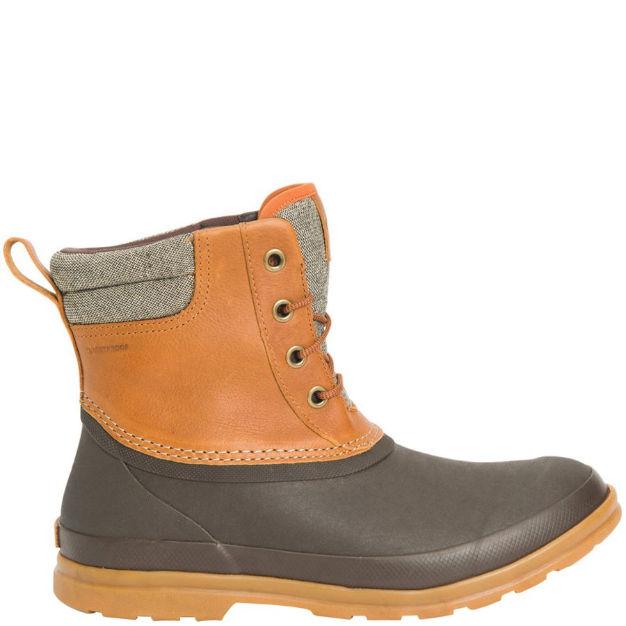 Botas Cuero Muck Boots Originales Duck Encaje Hombre Marrom | 21095-VOTH