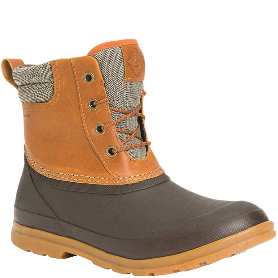 Botas Cuero Muck Boots Originales Duck Encaje Hombre Marrom | 21095-VOTH