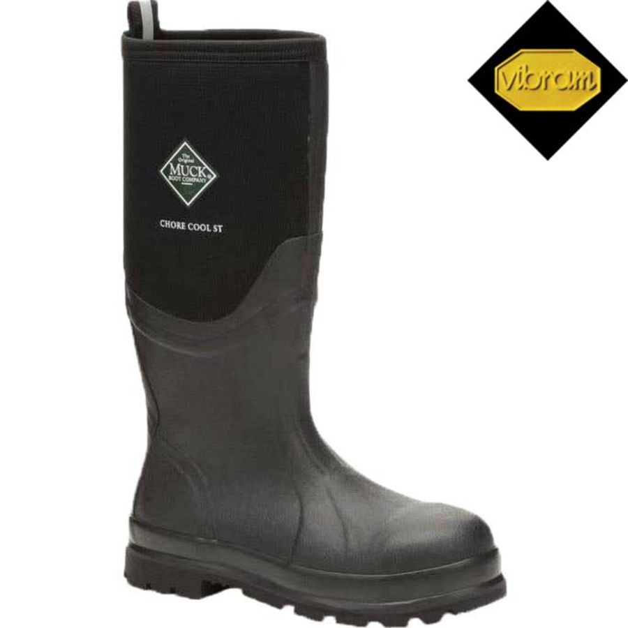 Botas De Punta De Acero Muck Boots Chore Altos XpressCool Hombre Negros | 13269-MITQ