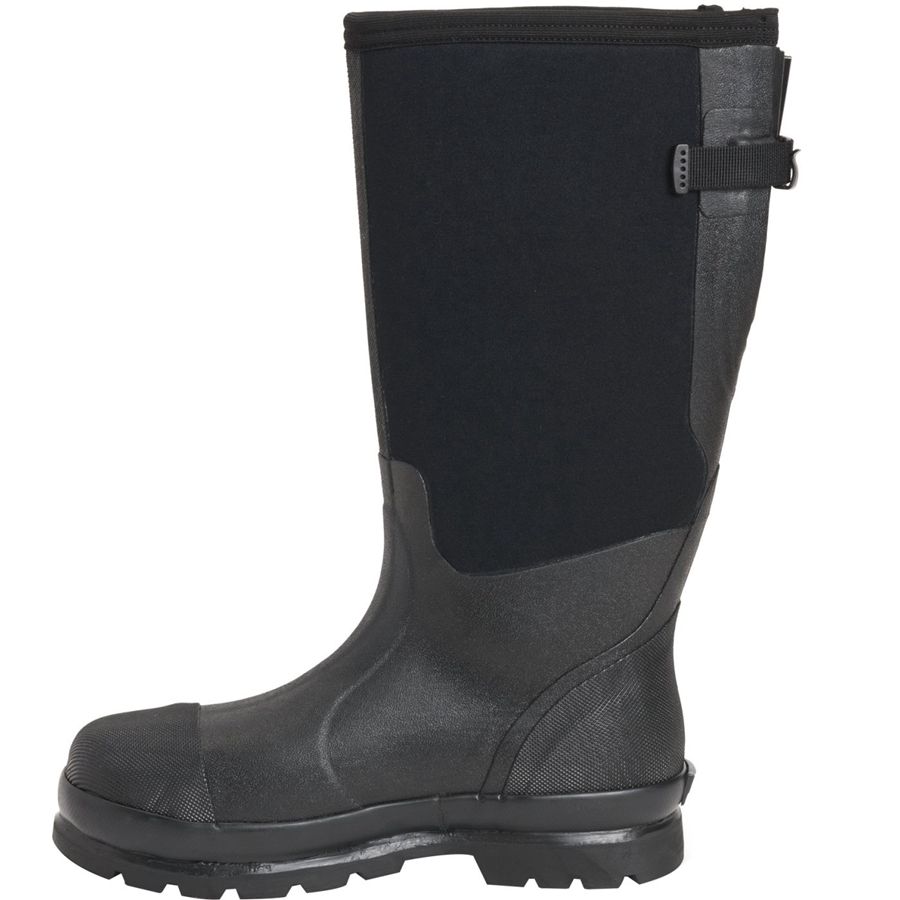 Botas De Punta De Acero Muck Boots Chore Classic Steel Puntera Anchos Calf Hombre Negros | 71920-LSMZ