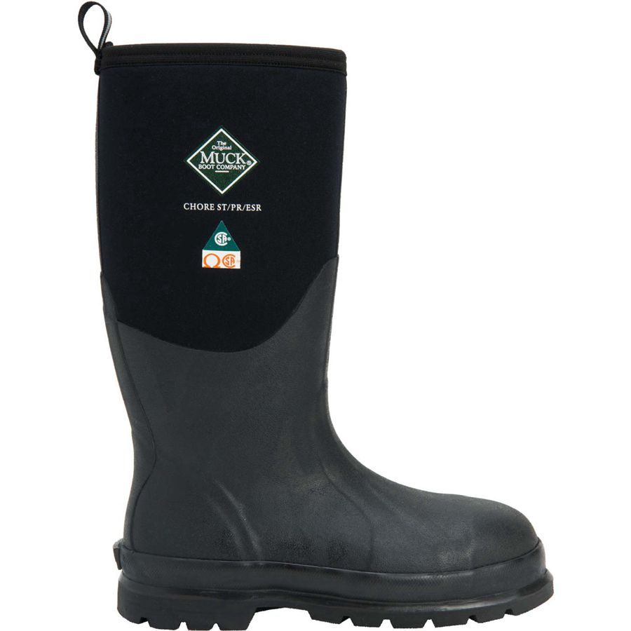 Botas De Punta De Acero Muck Boots Chore Classic Altos Steel toe Hombre Negros | 80791-VCNA