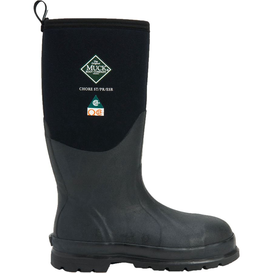 Botas De Punta De Acero Muck Boots Chore Classic Steel Puntera Fleece CSA Hombre Negros | 86251-BVPR