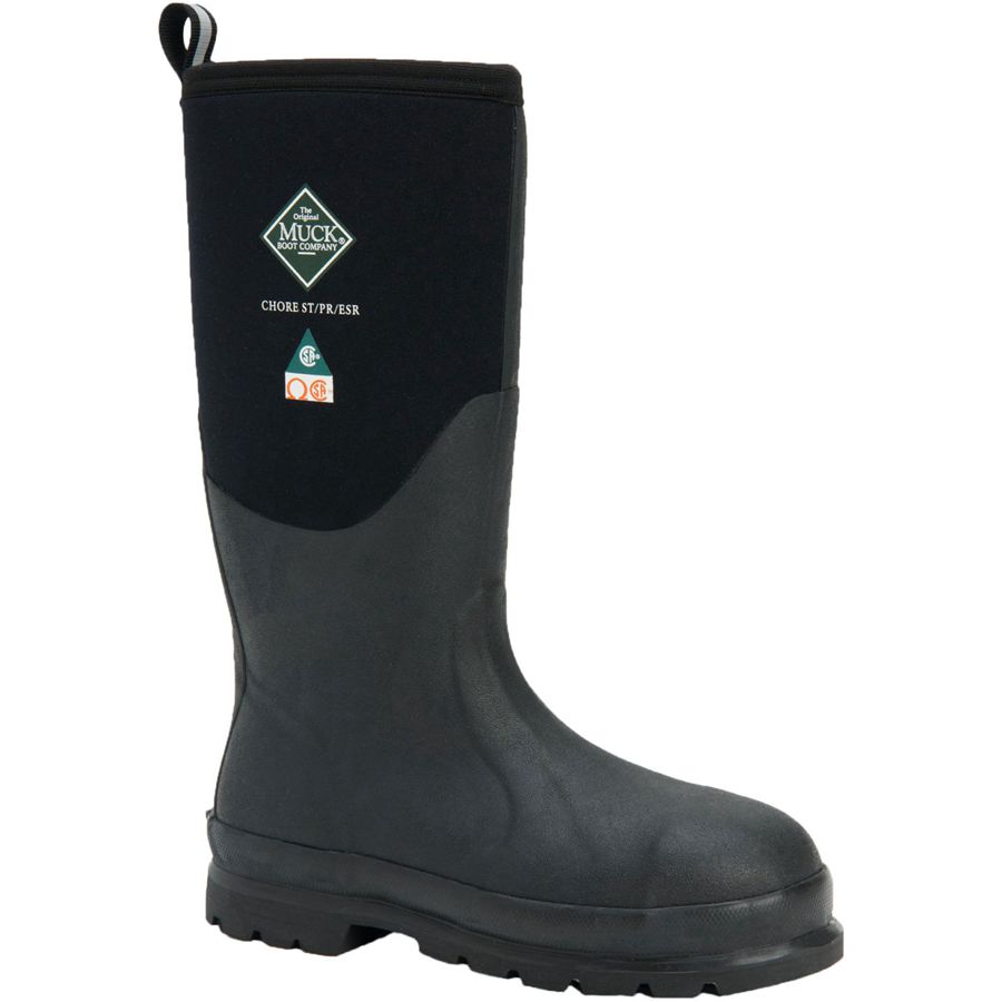 Botas De Punta De Acero Muck Boots Chore Classic Steel Puntera Fleece CSA Hombre Negros | 86251-BVPR