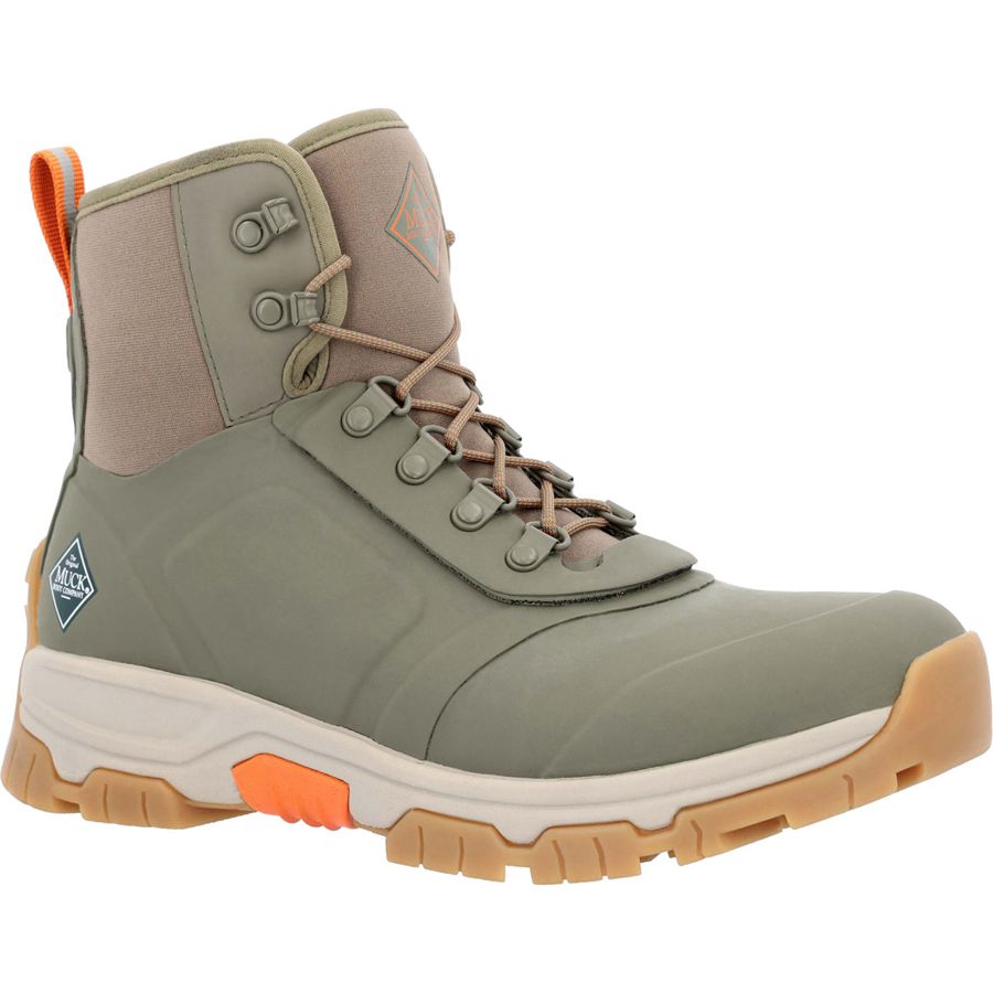 Botines Muck Boots Apex Encaje Up Hombre Verde Oliva | 34708-MTSP