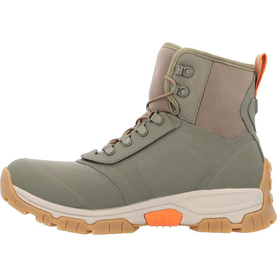 Botines Muck Boots Apex Encaje Up Hombre Verde Oliva | 34708-MTSP