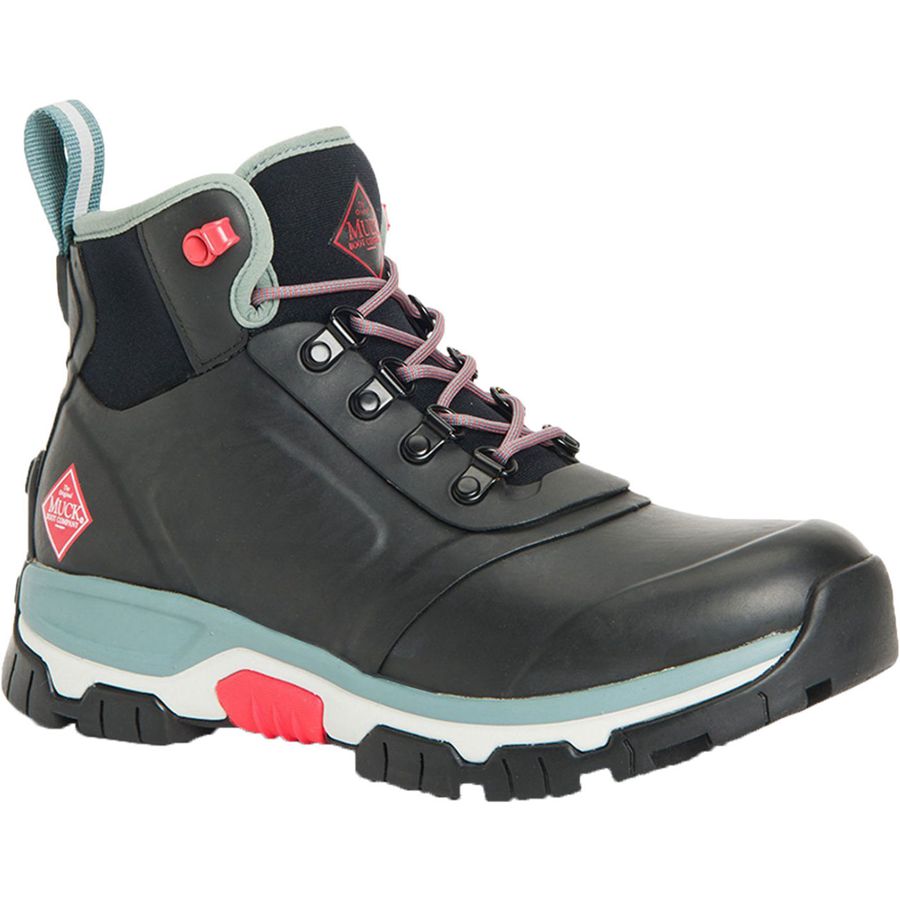 Botines Muck Boots Apex Encaje Up Mujer Negros | 07531-WMLH