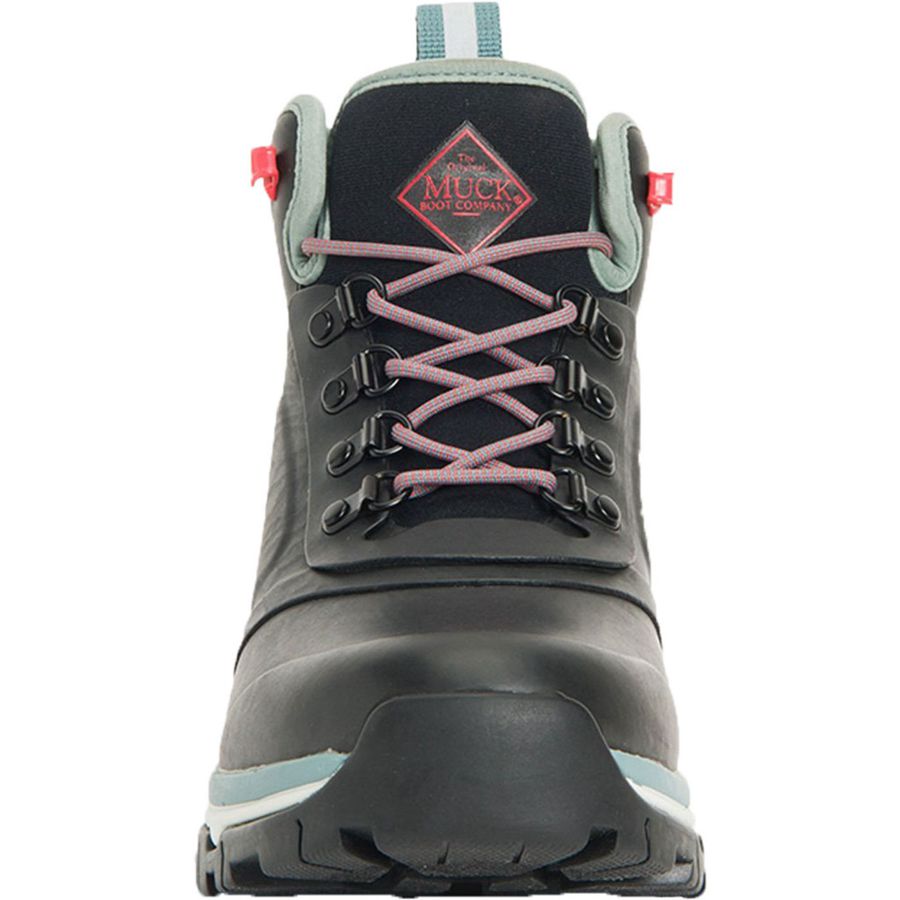 Botines Muck Boots Apex Encaje Up Mujer Negros | 07531-WMLH