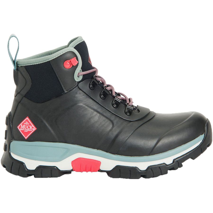 Botines Muck Boots Apex Encaje Up Mujer Negros | 07531-WMLH