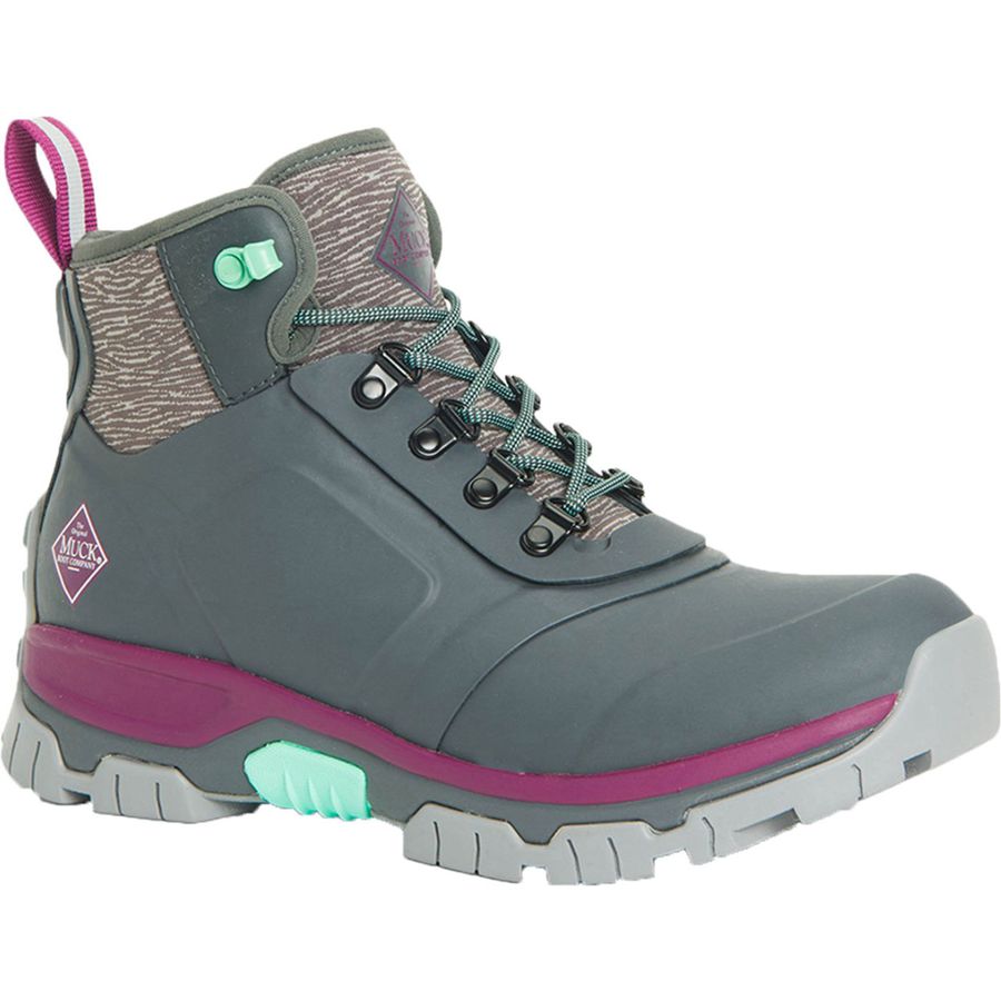 Botines Muck Boots Apex Encaje Up Mujer Grises | 24873-KRJX