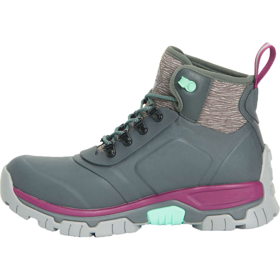 Botines Muck Boots Apex Encaje Up Mujer Grises | 24873-KRJX