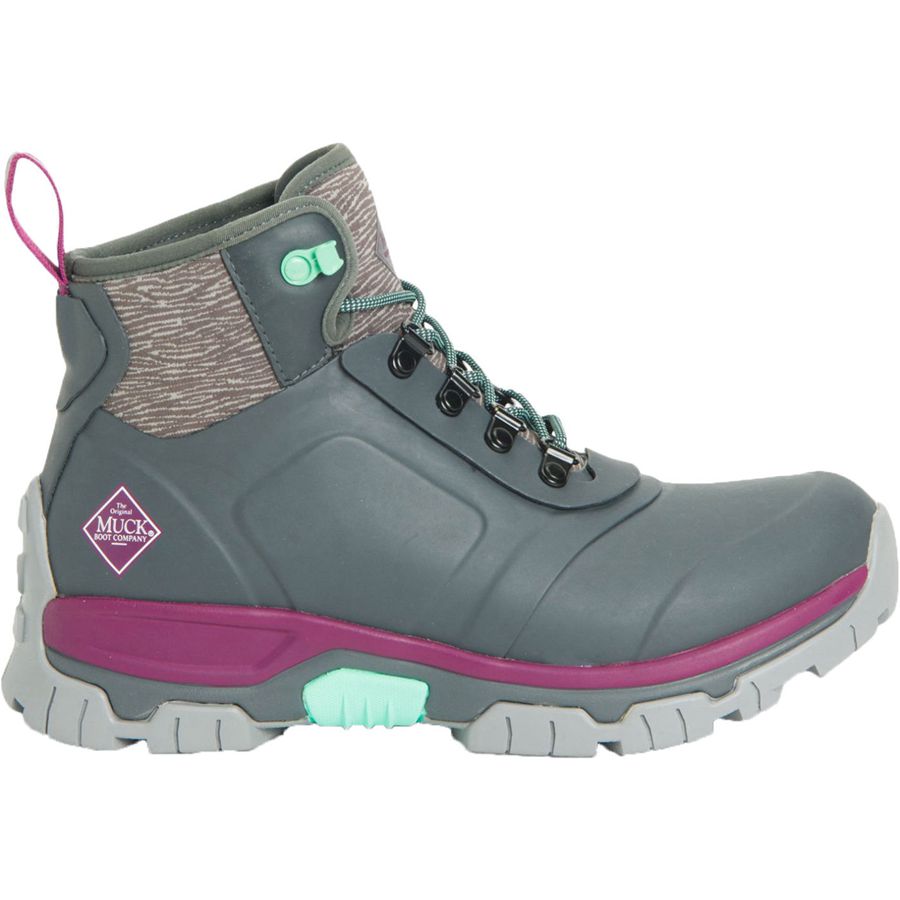 Botines Muck Boots Apex Encaje Up Mujer Grises | 24873-KRJX