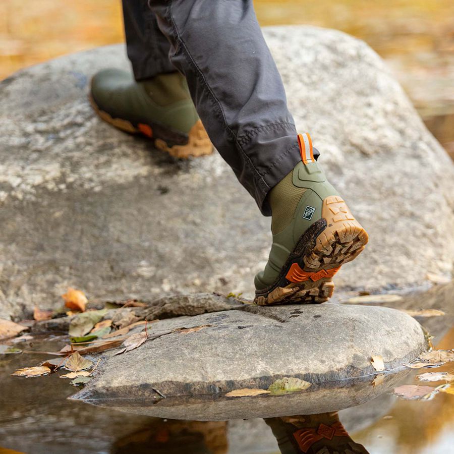 Botines Muck Boots Apex Mid Zip Hombre Verdes | 97631-ELBU