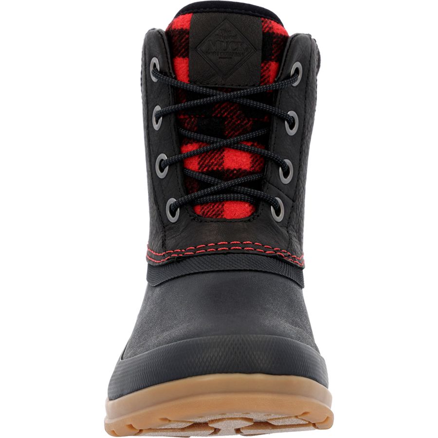 Botines Muck Boots Originales Cuero Duck Encaje Mujer Negros | 80746-YPVX