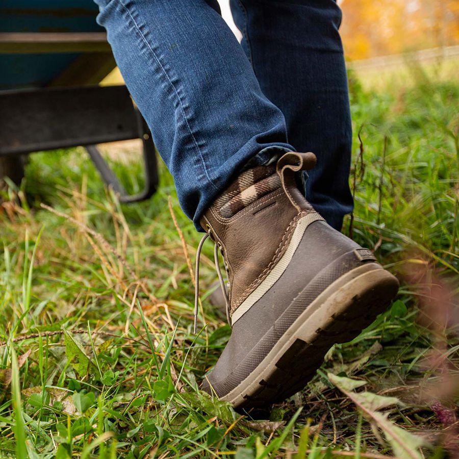 Botines Muck Boots Originales Duck Encaje Mujer Marrom | 15370-ZVYH