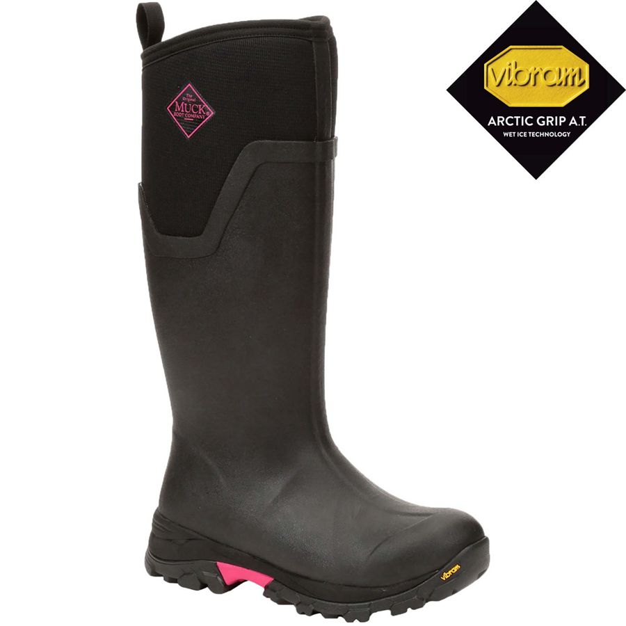 Botas Altas Muck Boots Arctic Ice Altos AGAT Mujer Negros | 32946-XLCT